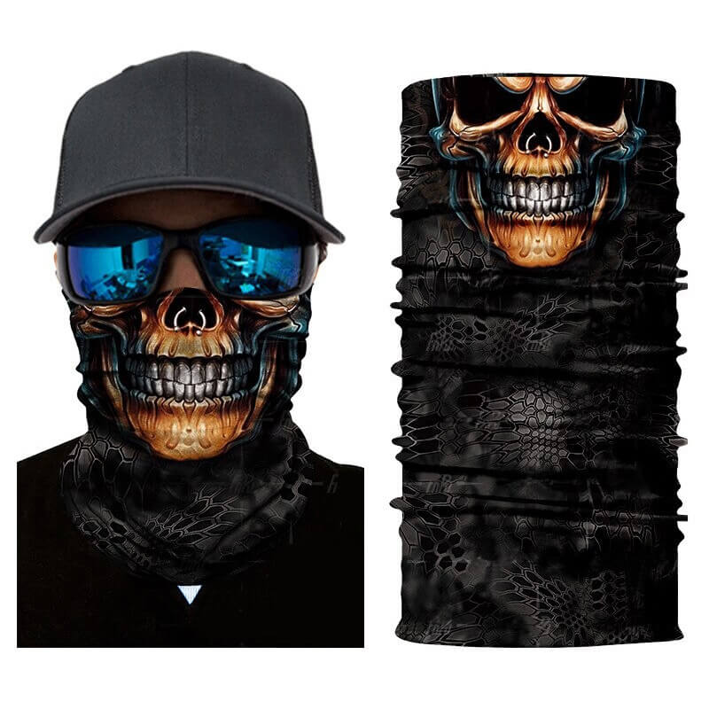 Magic Scarf-Balaclava for Neck / Ghost Skull Face Cover / Biker Bandanas Headwear #6 - HARD'N'HEAVY