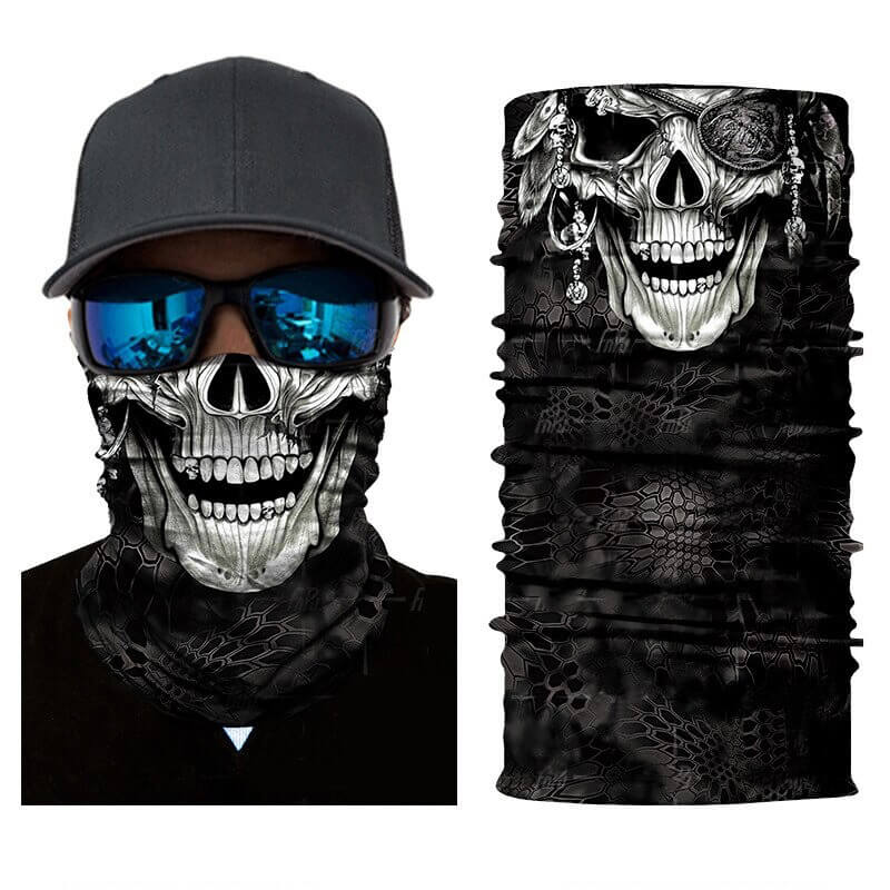 Magic Scarf-Balaclava for Neck / Ghost Skull Face Cover / Biker Bandanas Headwear #8 - HARD'N'HEAVY