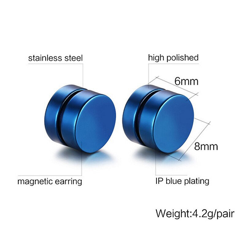Magnetic Stud Earrings For Men And Women / Stainless Steel Jewelry - HARD'N'HEAVY