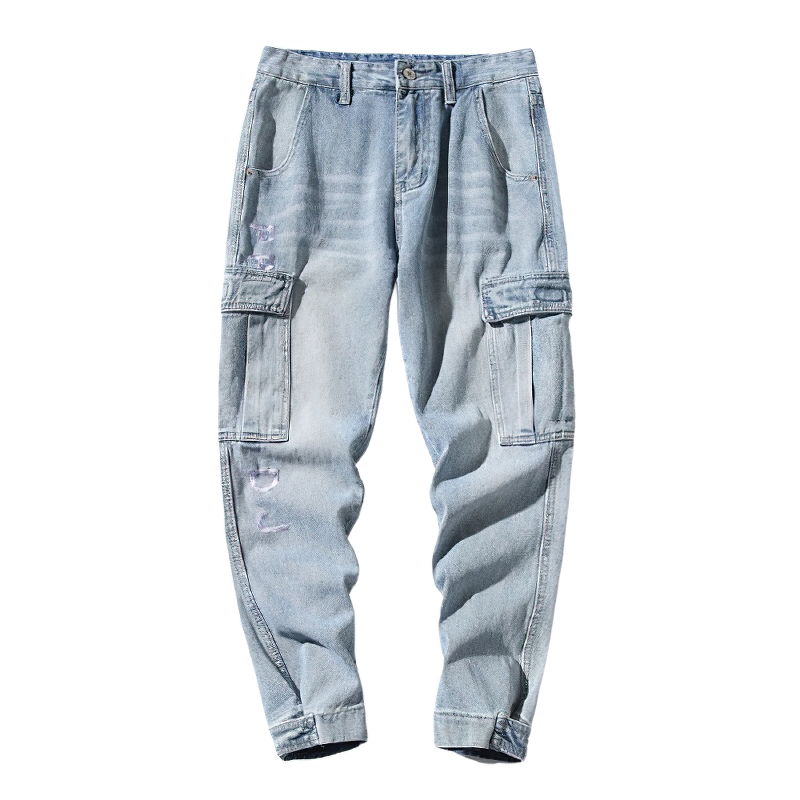 Male Alternative Ankle-Length Jeans Pants / Loose Slim Denim Trousers For Men - HARD'N'HEAVY