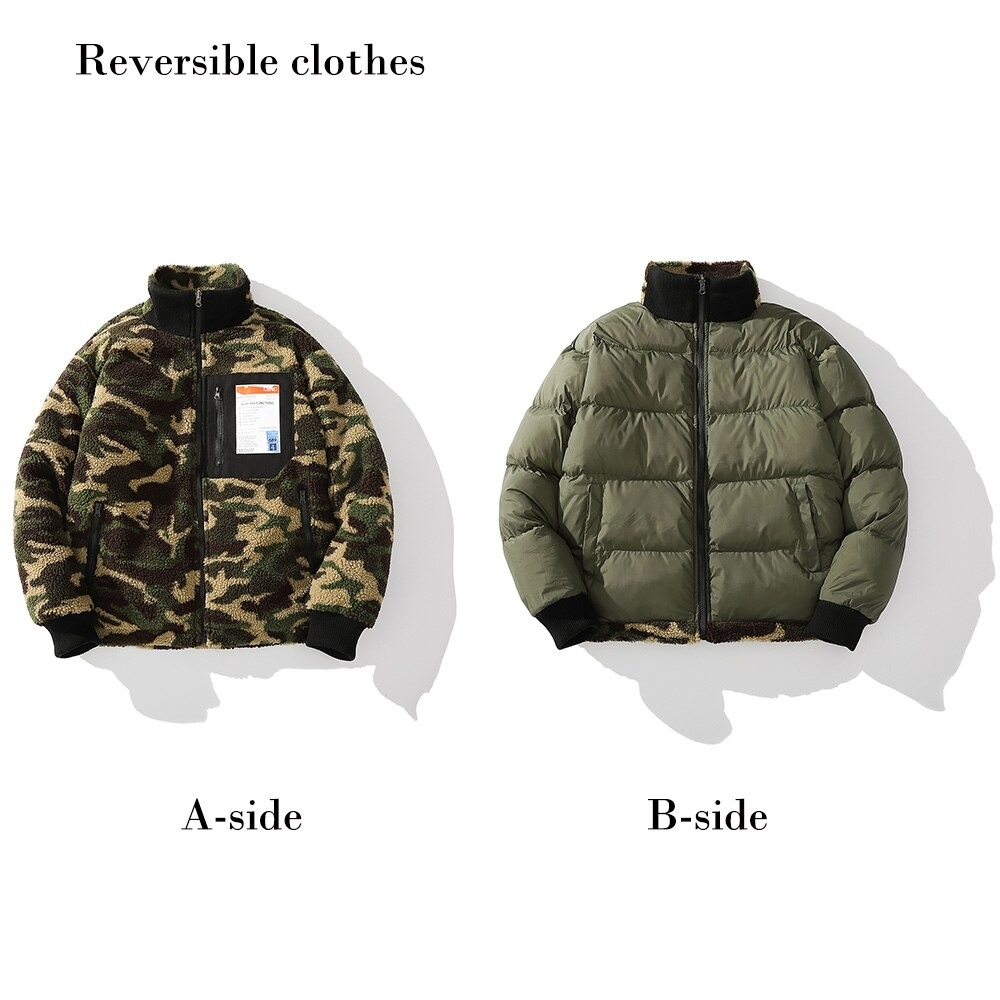 Male Colorful Double-Sided Wearable Jackets / Casual Warm Jackets for Men - HARD'N'HEAVY