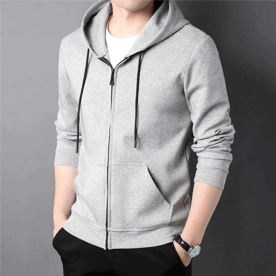 Male Soft Zipper Hoodies / Fashion Cotton Hoodies for Men / Alternative Clothing