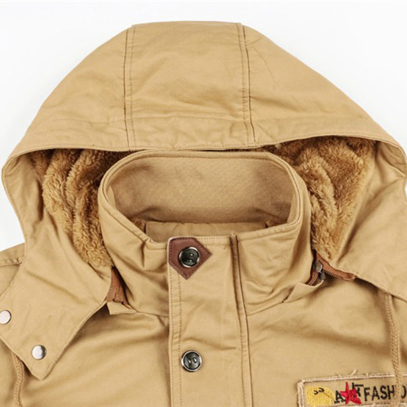 CLEARANCE / Male Winter Fleece Jackets / Warm Hooded Coat / Thermal Thick Outerwear - HARD'N'HEAVY