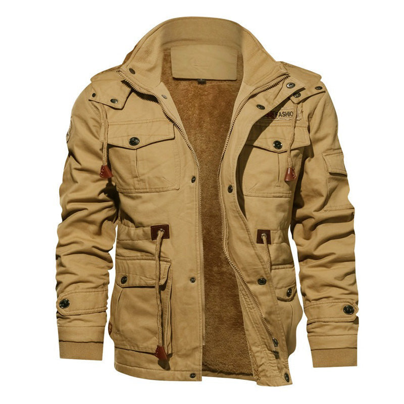 CLEARANCE / Male Winter Fleece Jackets / Warm Hooded Coat / Thermal Thick Outerwear - HARD'N'HEAVY