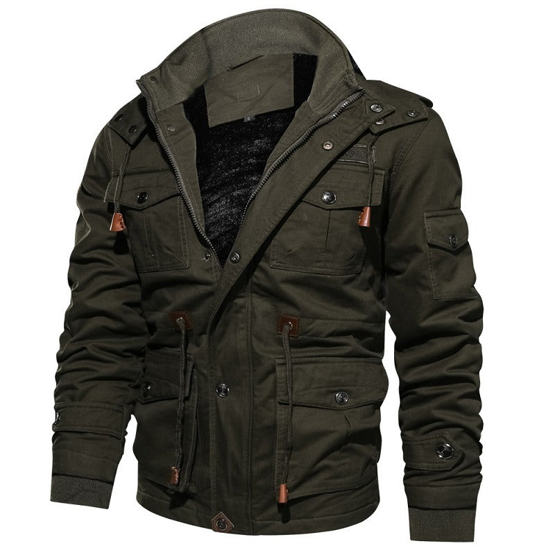 Male Winter Fleece Jackets / Warm Hooded Coat / Thermal Thick Outerwear / Military Jacket for Men - HARD'N'HEAVY