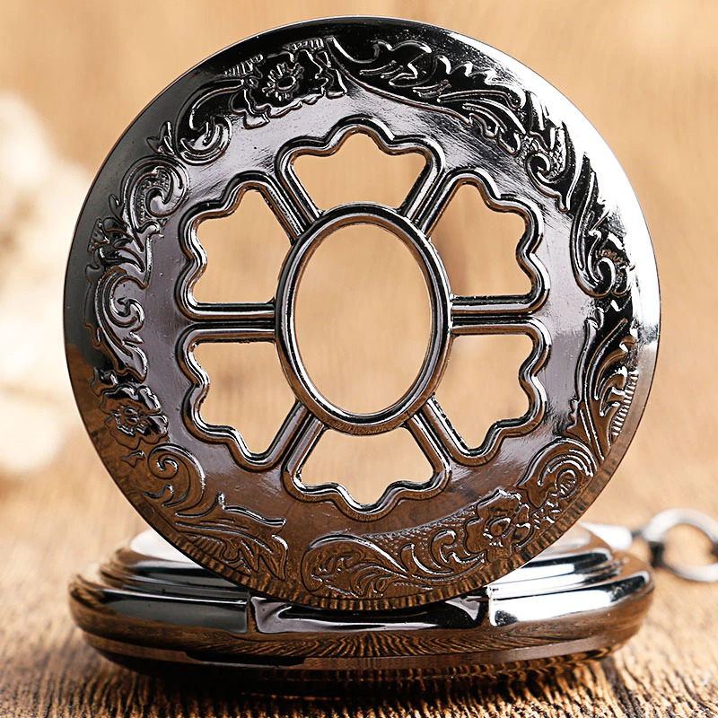 Mechanical Pocket Watch with Beautiful Flower / Luxury Vintage Pendant for Men and Women - HARD'N'HEAVY