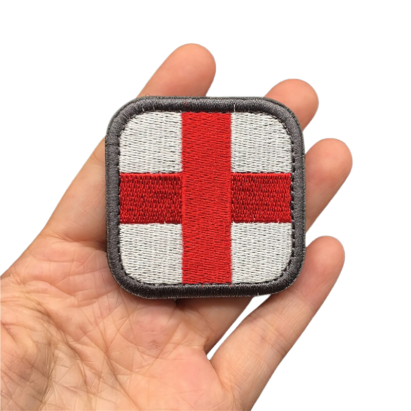 Unisex tactical patch featuring multicolor medical cross design, perfect for military style accessories.