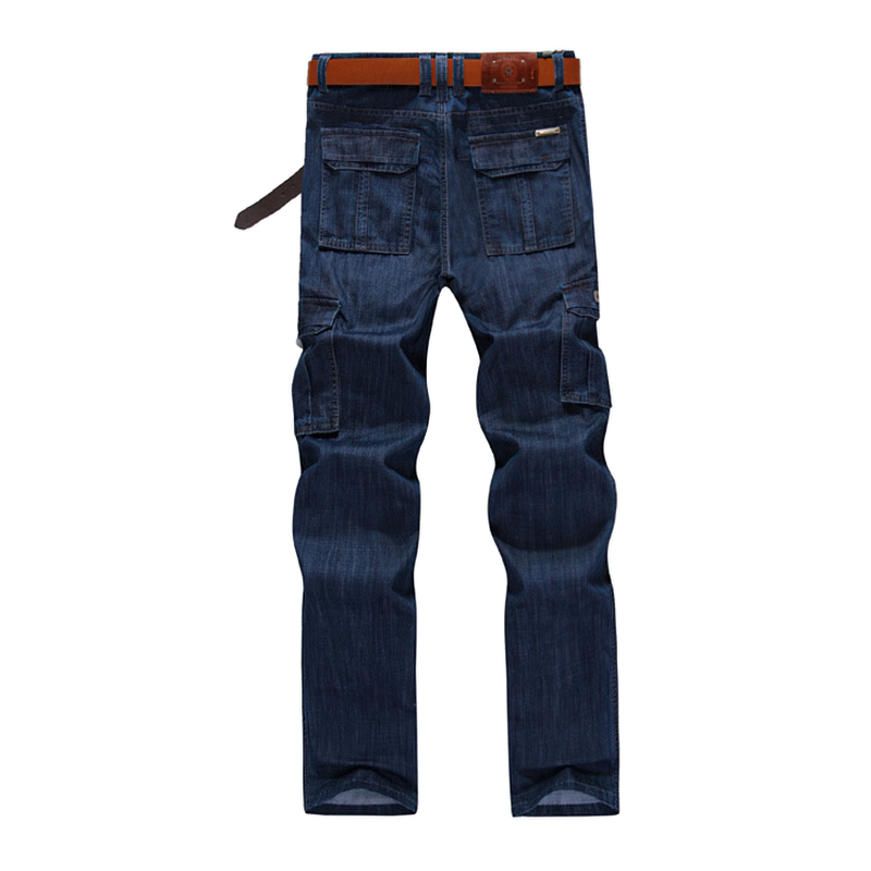 Men Cargo Jeans / Casual Military Multi-pocket Trousers / Grunge Outfits - HARD'N'HEAVY