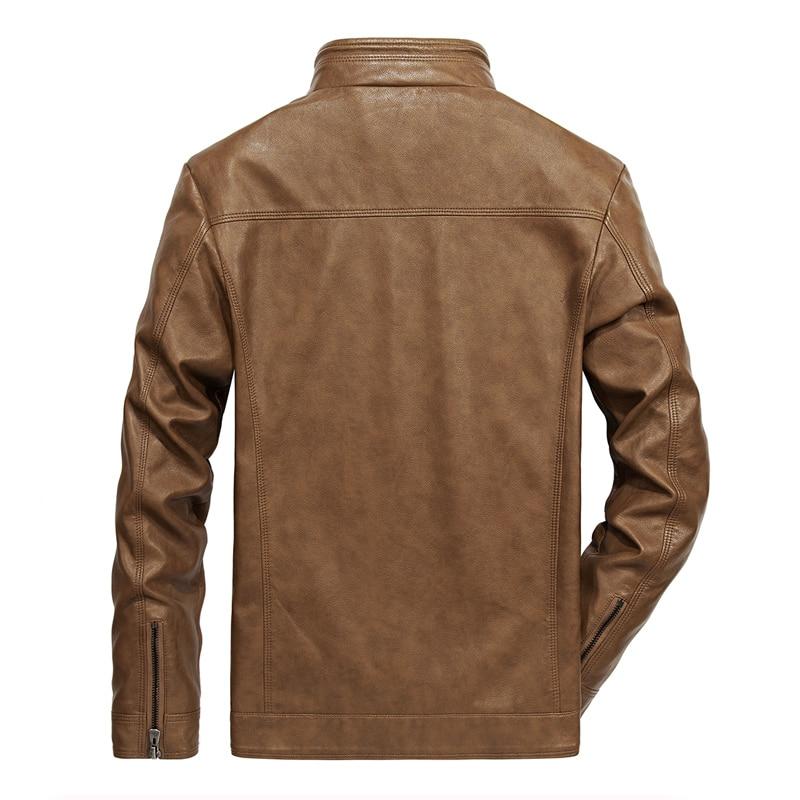 Men's brown casual leather motorcycle jacket featuring a sleek design and zippers, perfect for stylish biking outfits.