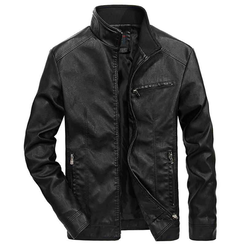 Men Casual Motorcycle Jackets / Biker Leather Jacket Bomber / Pilot Rave Outfits - HARD'N'HEAVY