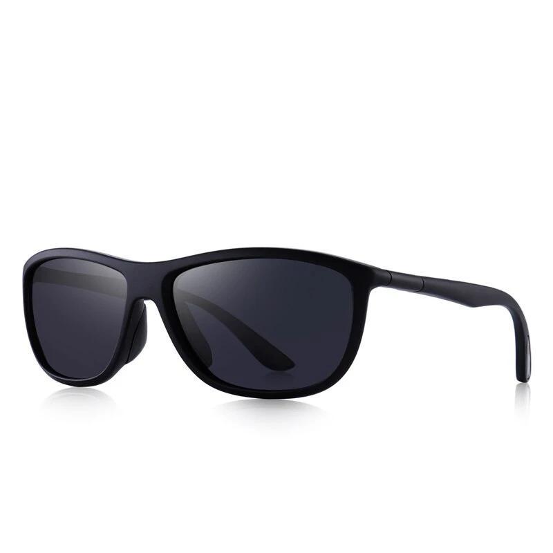 Men's HD polarized sunglasses with anti-reflective lenses for UV400 protection and stylish outdoor wear.