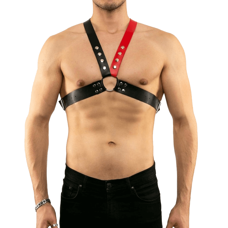  Harness Leather Chest PU Adjustable Buckle Body