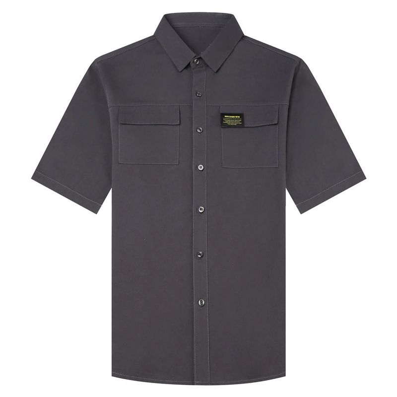 Men's Half Sleeve Shirt with Chest Pockets / Button-up Shirts / Aesthetic Clothing for Men