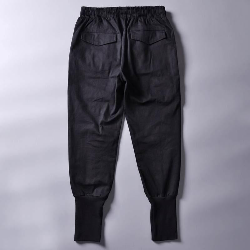 Men's Multi-pocket Black Cargo Joggers / Functional Combat Pants / Alternative Apparel for Men