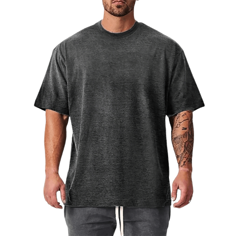 Men's Oversized Fit Short Sleeves T-shirt With Dropped Shoulder / Loose Fitness T-Shirt