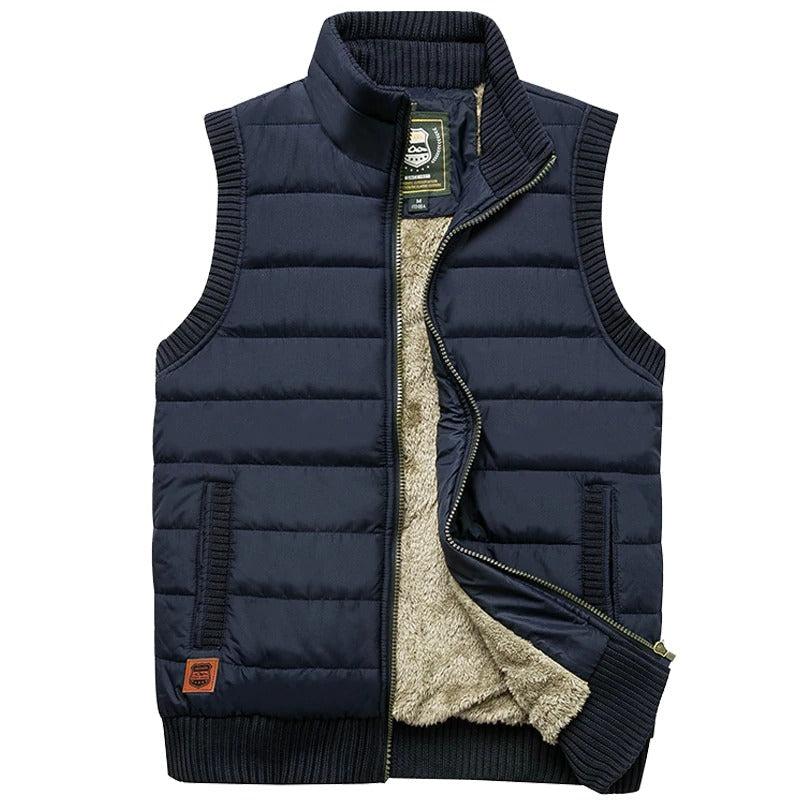 Warm mens vest jacket / Rocker style Fleece Vest / Alternative Fashion clothing - HARD'N'HEAVY