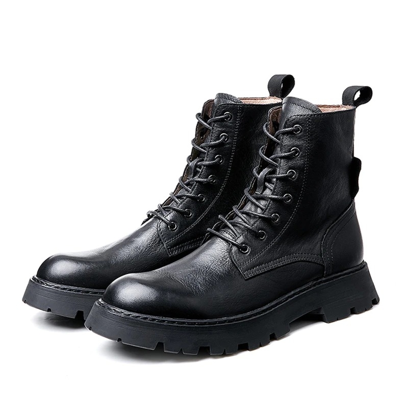 mens black lace up boots