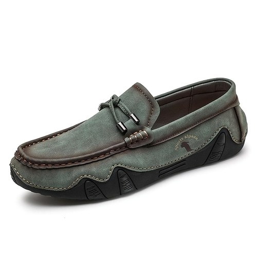 Mocasines hechos a mano de moda para hombre / Zapatos casuales de cuero PU / Mocasines estéticos masculinos
