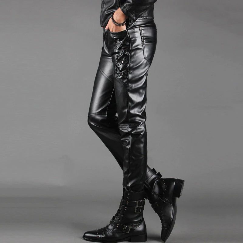 Men's Faux Leather Pants / Rock Stage Show Clothing in Alternative Fashion - HARD'N'HEAVY