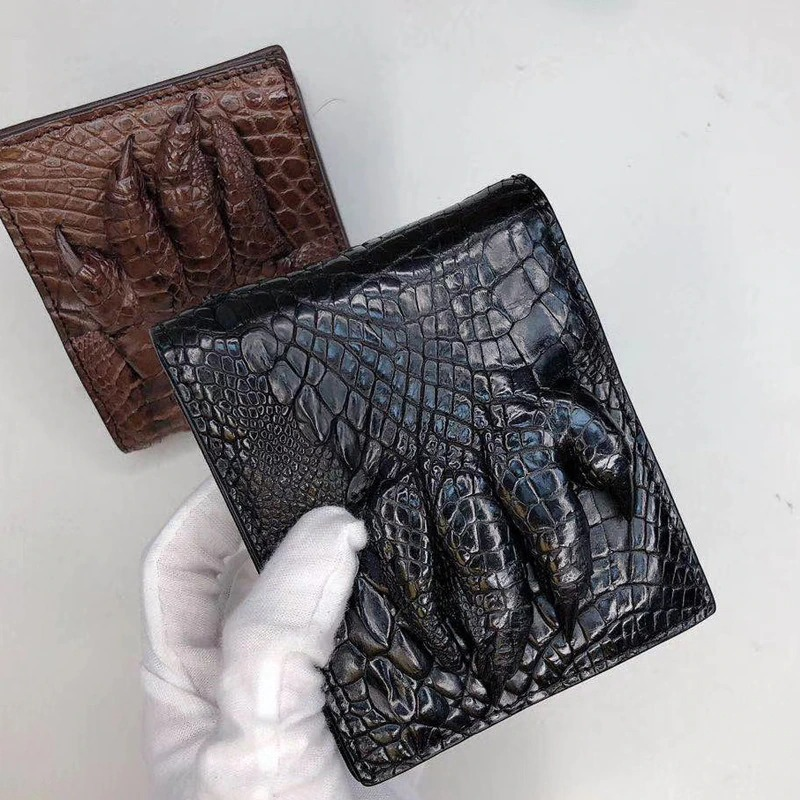 Men's Genuine Crocodie Leather Wallet / Luxury Short Purse for Money and Cards - HARD'N'HEAVY