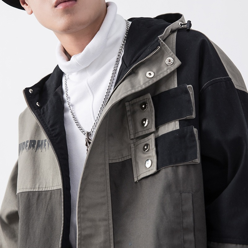 Men's Alternative Style Jacket with Multi Pocket / Loose Cotton Jacket / Fancy Streetwear - HARD'N'HEAVY