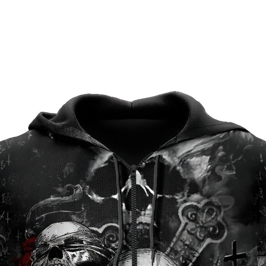 Men's Hoodie Sweatshirt / Rock Style 3D Printing / Male Gothic Fashion - HARD'N'HEAVY