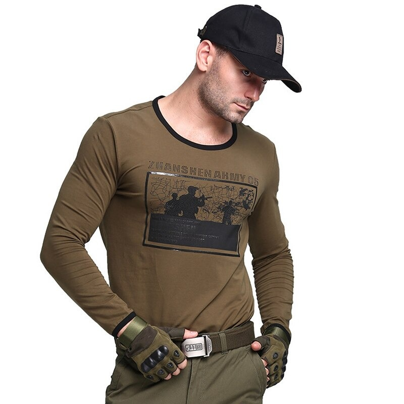 Men's Long Sleeve Army Combat Military Sweatshirts / Casual Cotton Tactical Top - HARD'N'HEAVY
