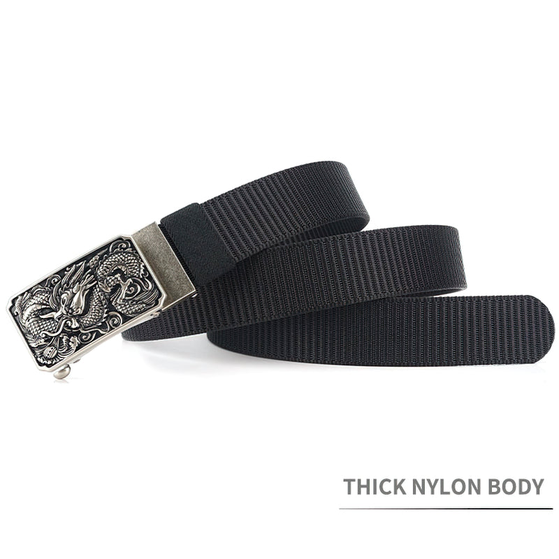 Men's Military Belts With Nylon Body And Zinc Alloy Dragon Buckles / Classic Tactical Soldier Belts - HARD'N'HEAVY
