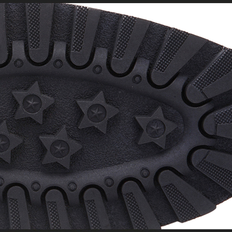 Men's PU Leather Motorcycle Black Combat Boots / Goth Shoes / Footwear for Rocker - HARD'N'HEAVY