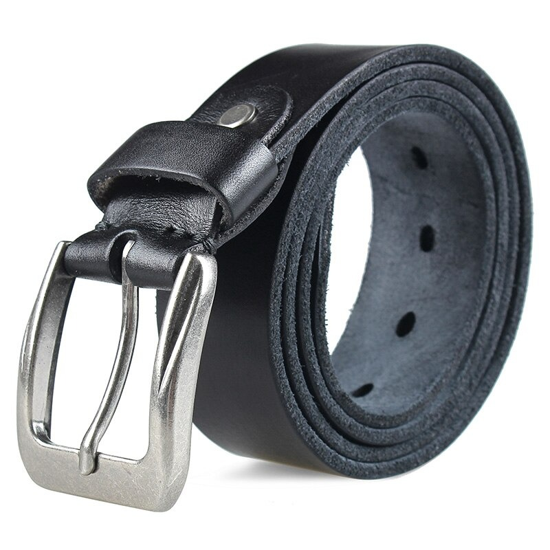 Men's Real Leather Belt for Jeans / Vintage Belt with Pin Buckle / Casual Men's Accessories - HARD'N'HEAVY