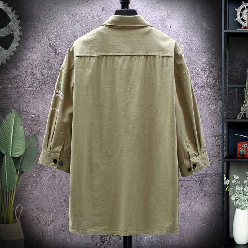 Men's Solid Military Short Sleeves Shirt / Cotton Breathable Chemise / Male Army Shirt - HARD'N'HEAVY