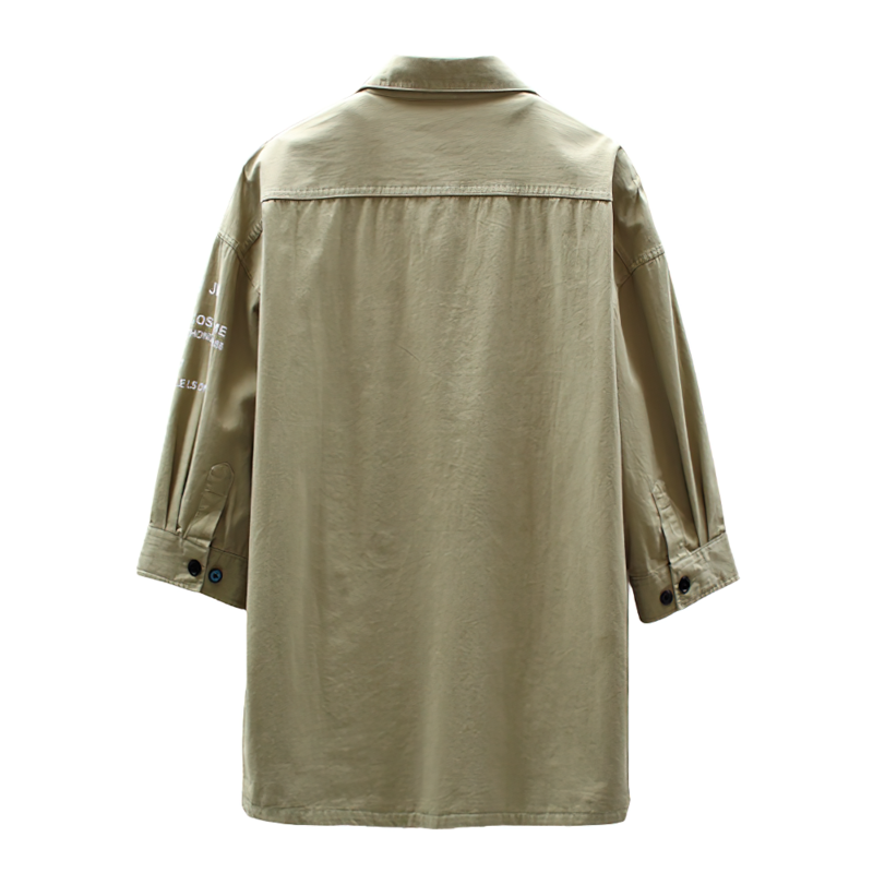 Men's Solid Military Short Sleeves Shirt / Cotton Breathable Chemise / Male Army Shirt - HARD'N'HEAVY