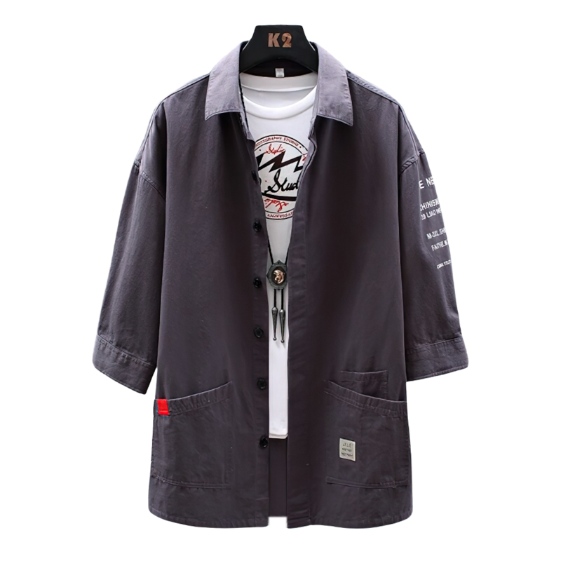 Men's Solid Military Short Sleeves Shirt / Cotton Breathable Chemise / Male Army Shirt - HARD'N'HEAVY