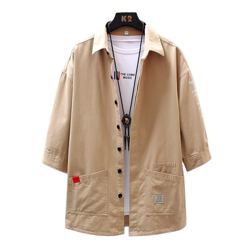 Men's Solid Military Short Sleeves Shirt / Cotton Breathable Chemise / Male Army Shirt - HARD'N'HEAVY