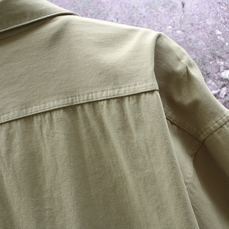 Men's Solid Military Short Sleeves Shirt / Cotton Breathable Chemise / Male Army Shirt - HARD'N'HEAVY