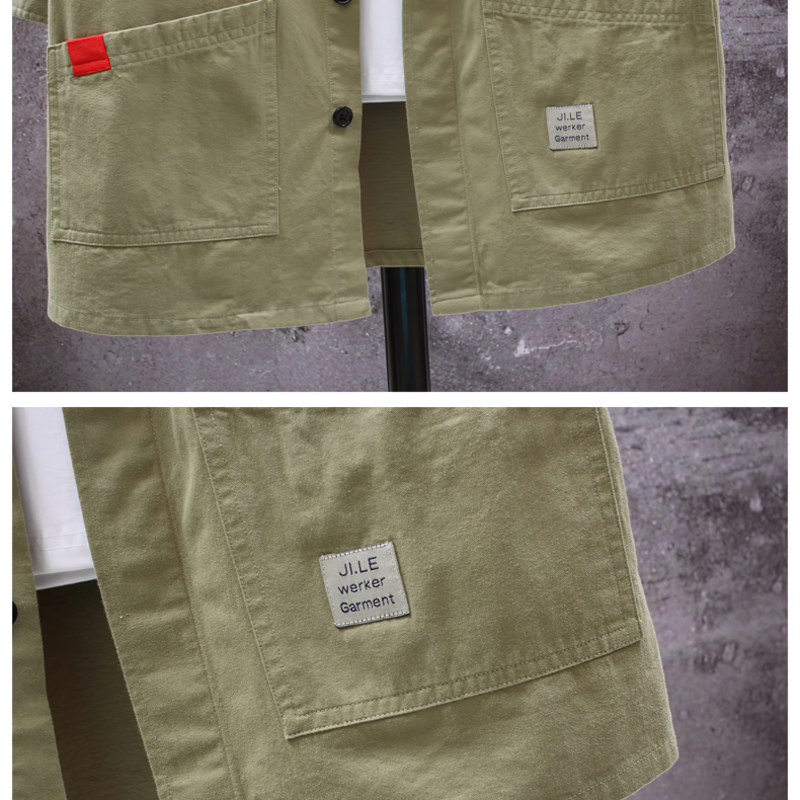 Men's Solid Military Short Sleeves Shirt / Cotton Breathable Chemise / Male Army Shirt - HARD'N'HEAVY