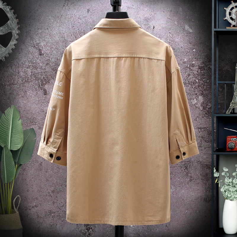 Men's Solid Military Short Sleeves Shirt / Cotton Breathable Chemise / Male Army Shirt - HARD'N'HEAVY