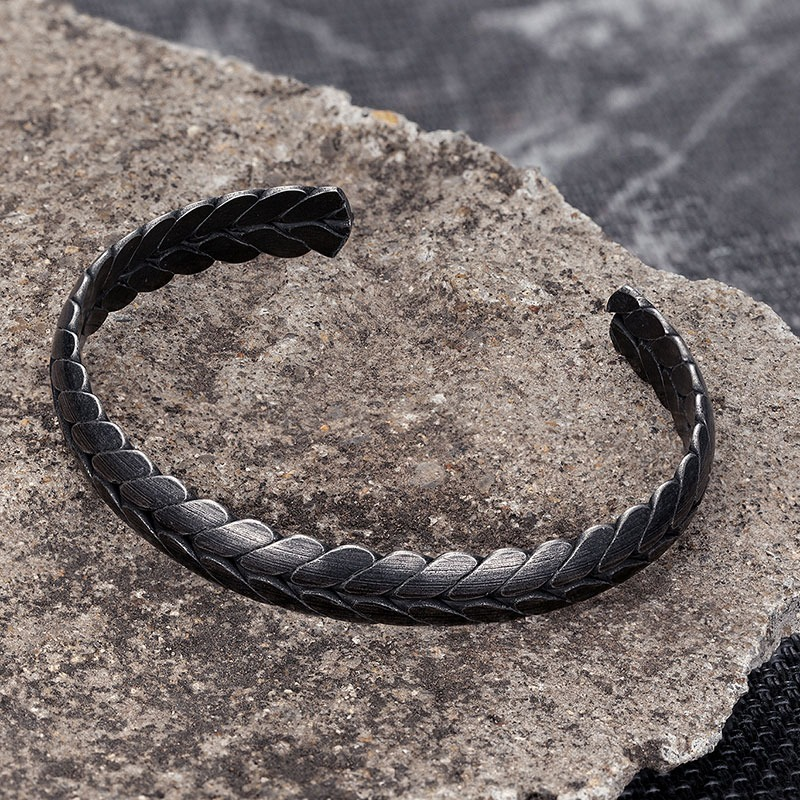 Men's Stainless Steel Jewelry / Black Vintage Bracelet / Rock Style Bracelet For Men - HARD'N'HEAVY