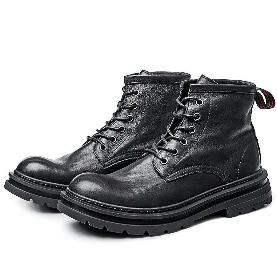 Men's Super Soft Leather Lace Up Retro Boots / Сomfortable Male Shoes - HARD'N'HEAVY