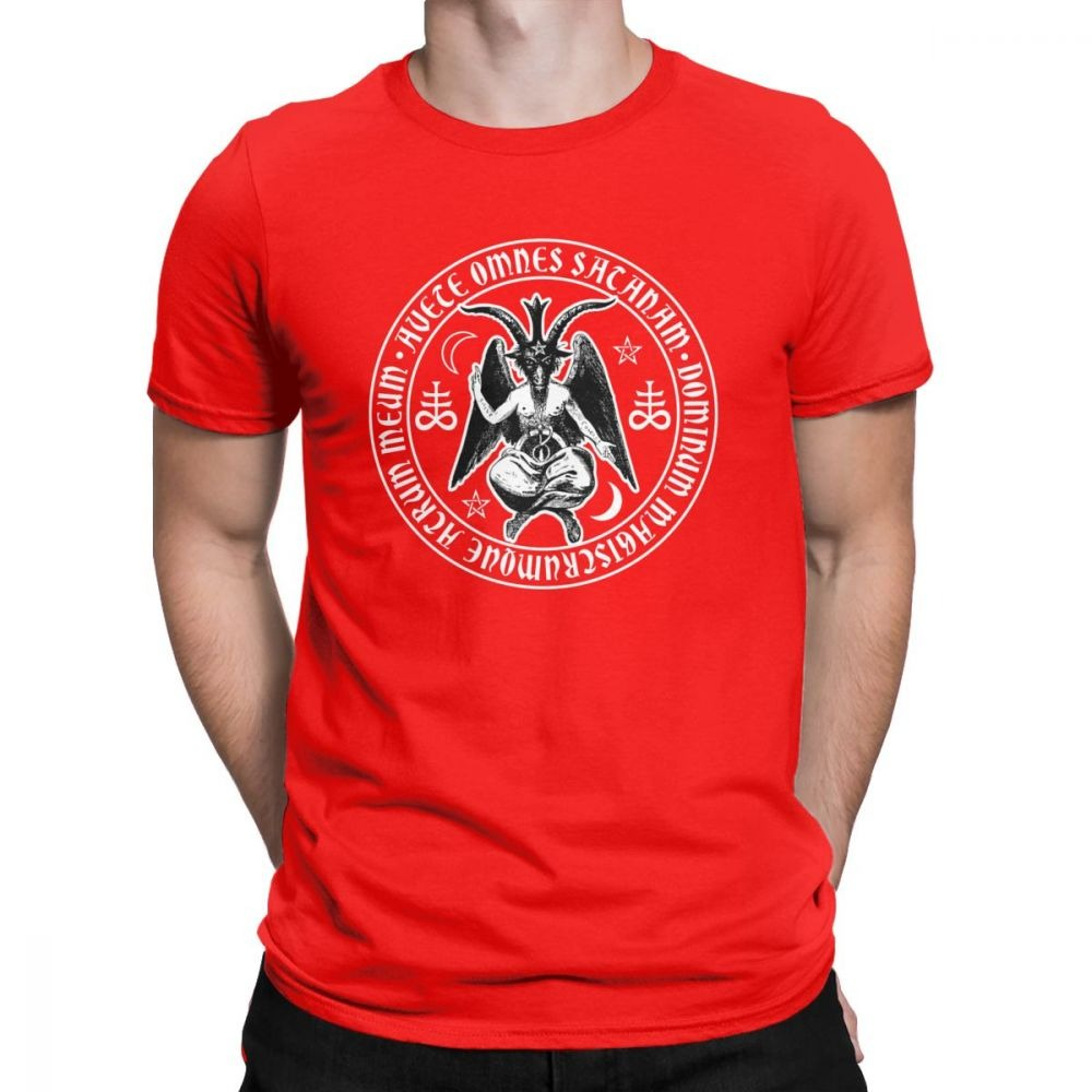 Men's Vintage Cotton T-Shirt / Satanic Crosses Symbol T-Shirt in Rock Style - HARD'N'HEAVY