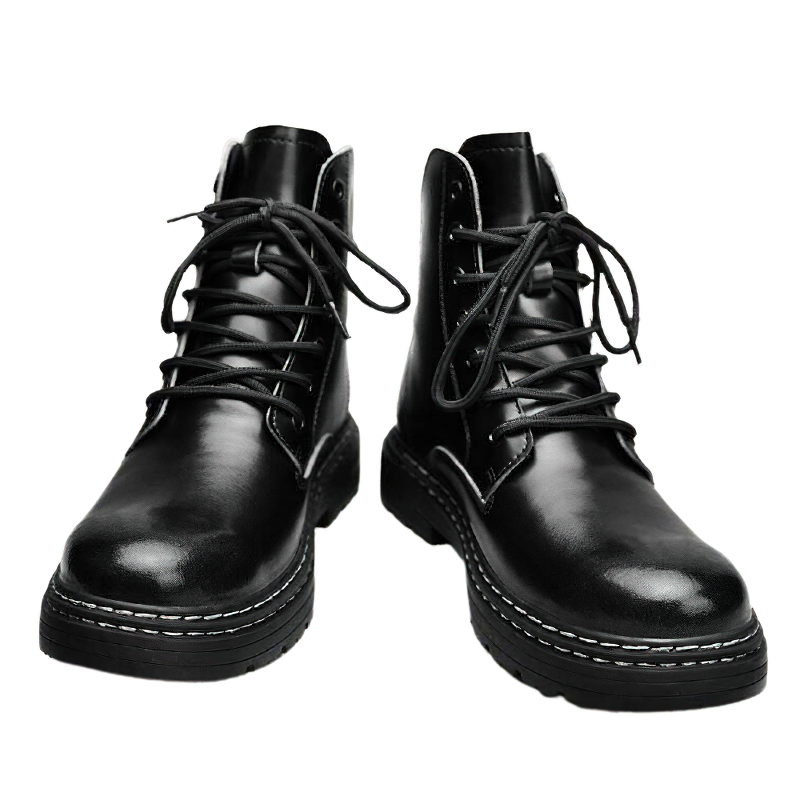 Men's Waterproof Ankle Boots Of Genuine Leather / Stylish Casual Male Shoes Of Zip - HARD'N'HEAVY