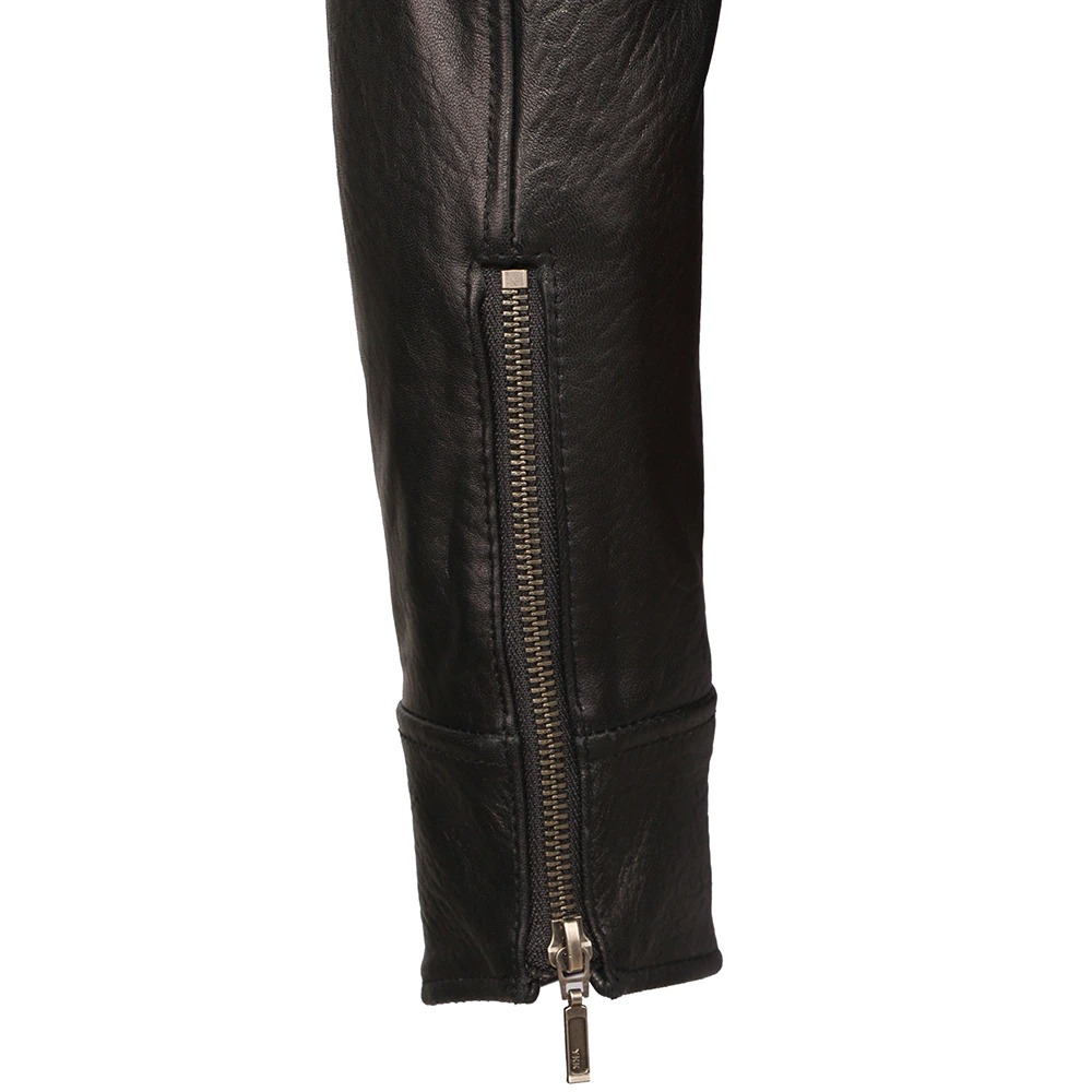 Men's Zipper Genuine Leather Jacket / Slim Fit Brown Jacket / Motorcycle Clothing - HARD'N'HEAVY