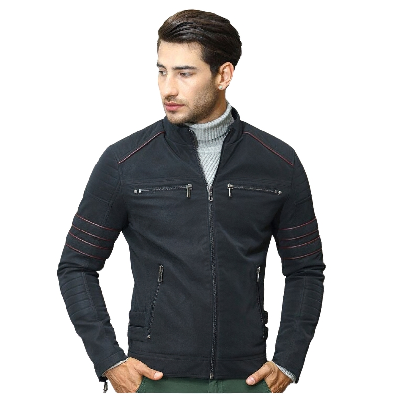 Men's Zipper Pu Leather Jackets / Trend Motorcycle Jacket / Alternative Clothing - HARD'N'HEAVY