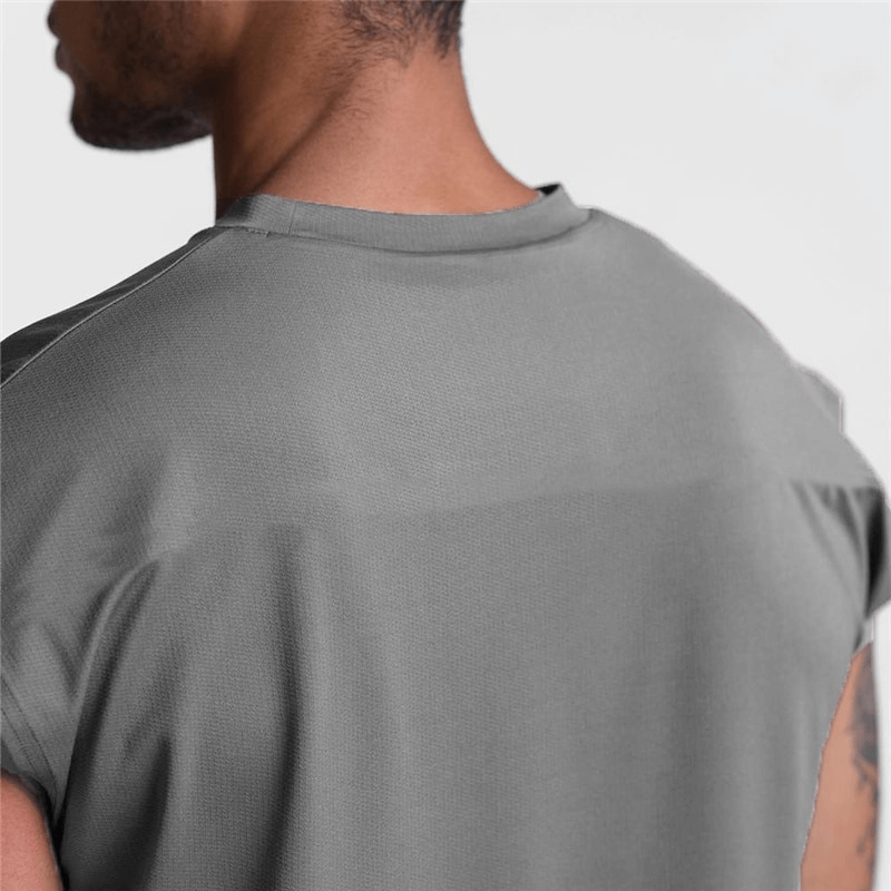 Men's mesh tank top showcasing modern design and comfort for fitness enthusiasts.