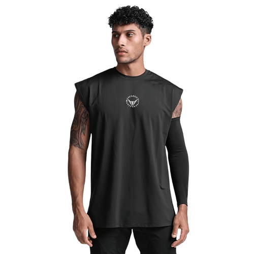 Débardeur en maille pour hommes / T-shirts sans manches de musculation / Vêtements de fitness pour hommes