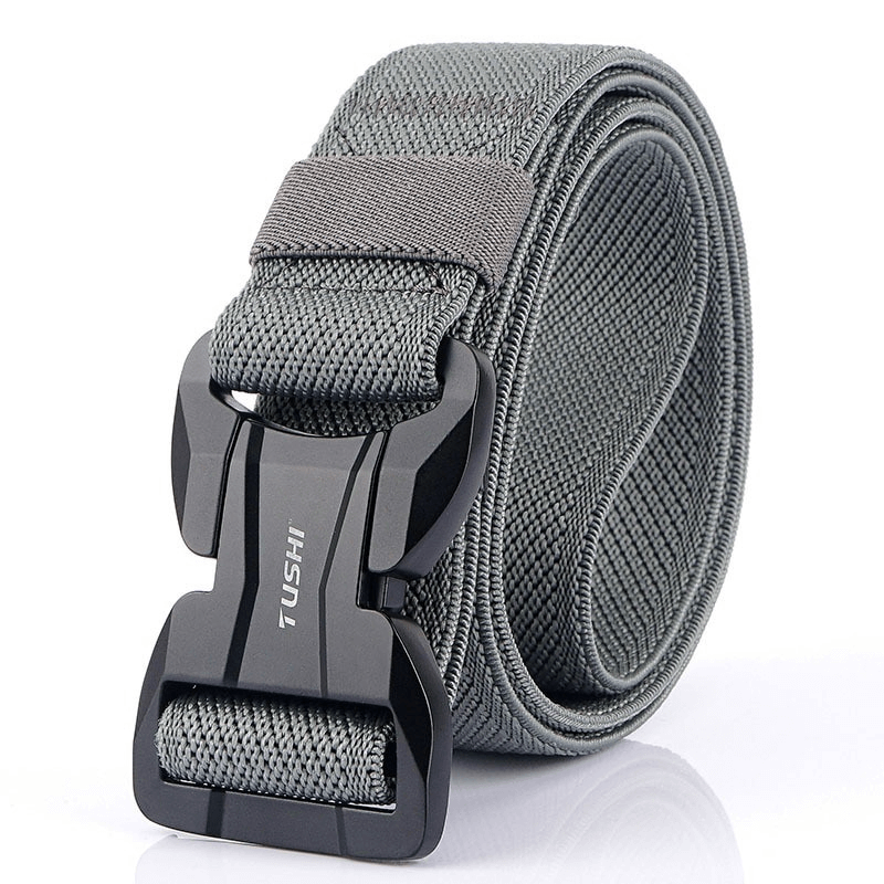 Military Army Men's Elastic Belt with Magnetic Buckle / Fashion Belts with Quick Release Buckles - HARD'N'HEAVY