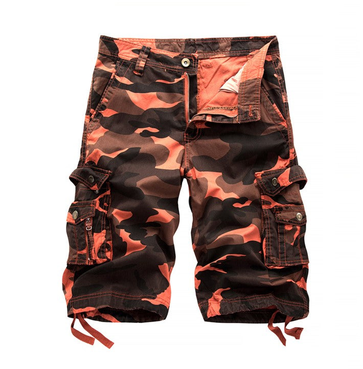Military Camo Cargo Shorts / Alternative Fashion Camouflage Multi-Pocket Pants / Rave Outfits - HARD'N'HEAVY