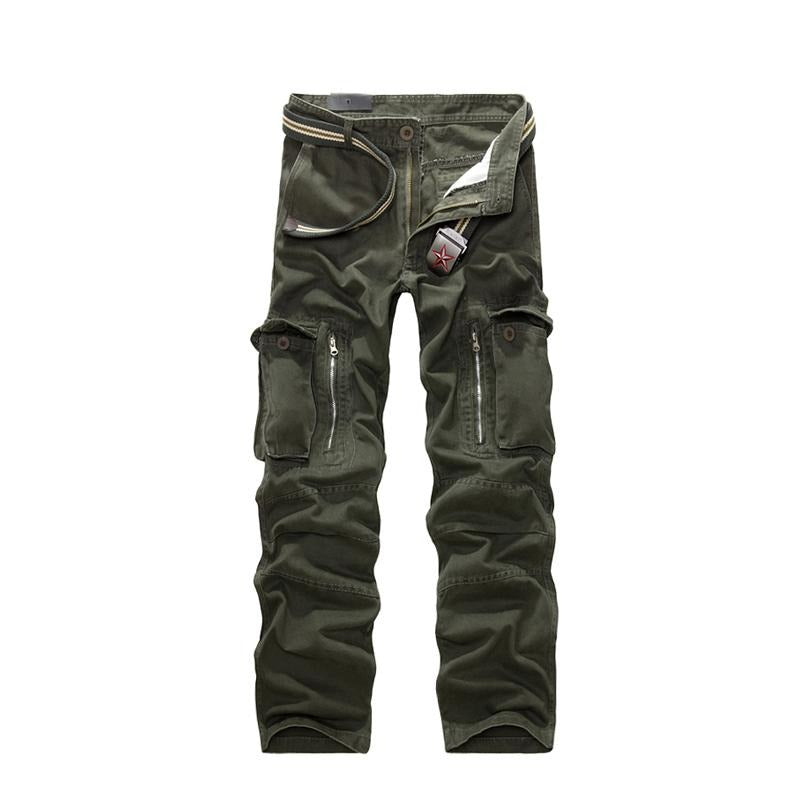 Military Cargo Pants / Men Camouflage Cotton Trousers / Punk Clothing - HARD'N'HEAVY