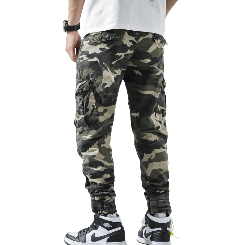 Military Cotton Cargo Pants for Men / Alternative Style Comfortable Camouflage Trousers - HARD'N'HEAVY