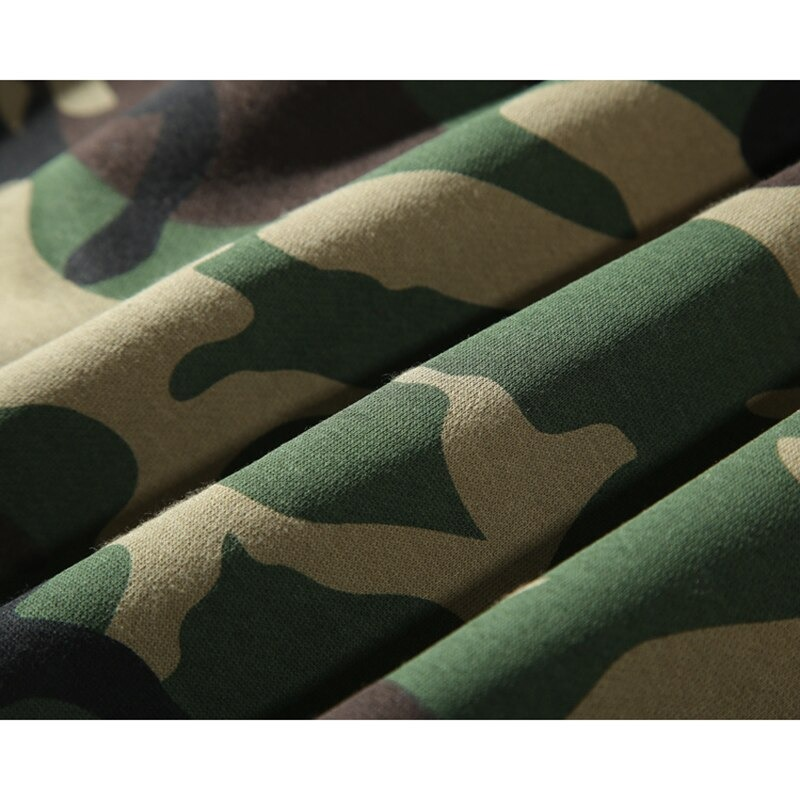 Military Male Army Green Hoodie / Fashion Camouflage Fleece Hoodies for Men - HARD'N'HEAVY
